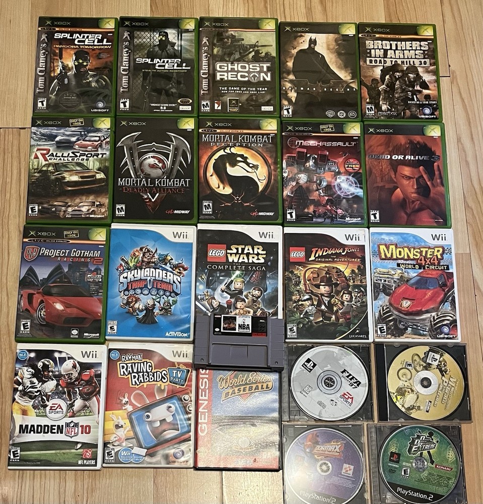 Huge Video Game Lot 23 Games-XBOX/WII/SEGA/.SNES & MORE