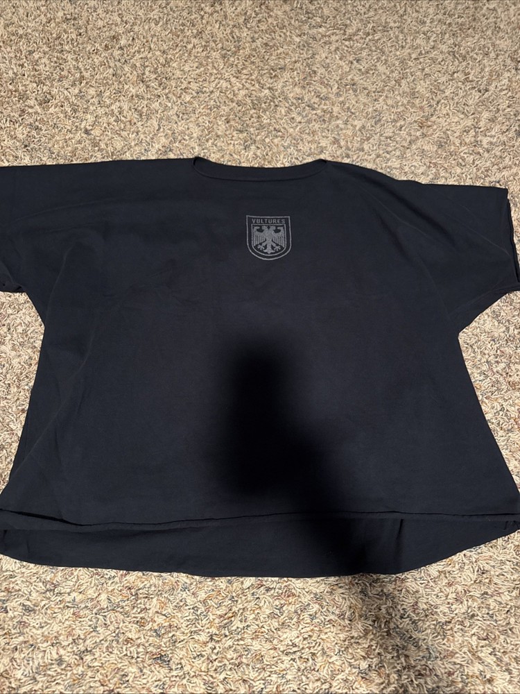 Kanye West Yeezy Vultures Black Logo Short Sleeve Shirt Size 2