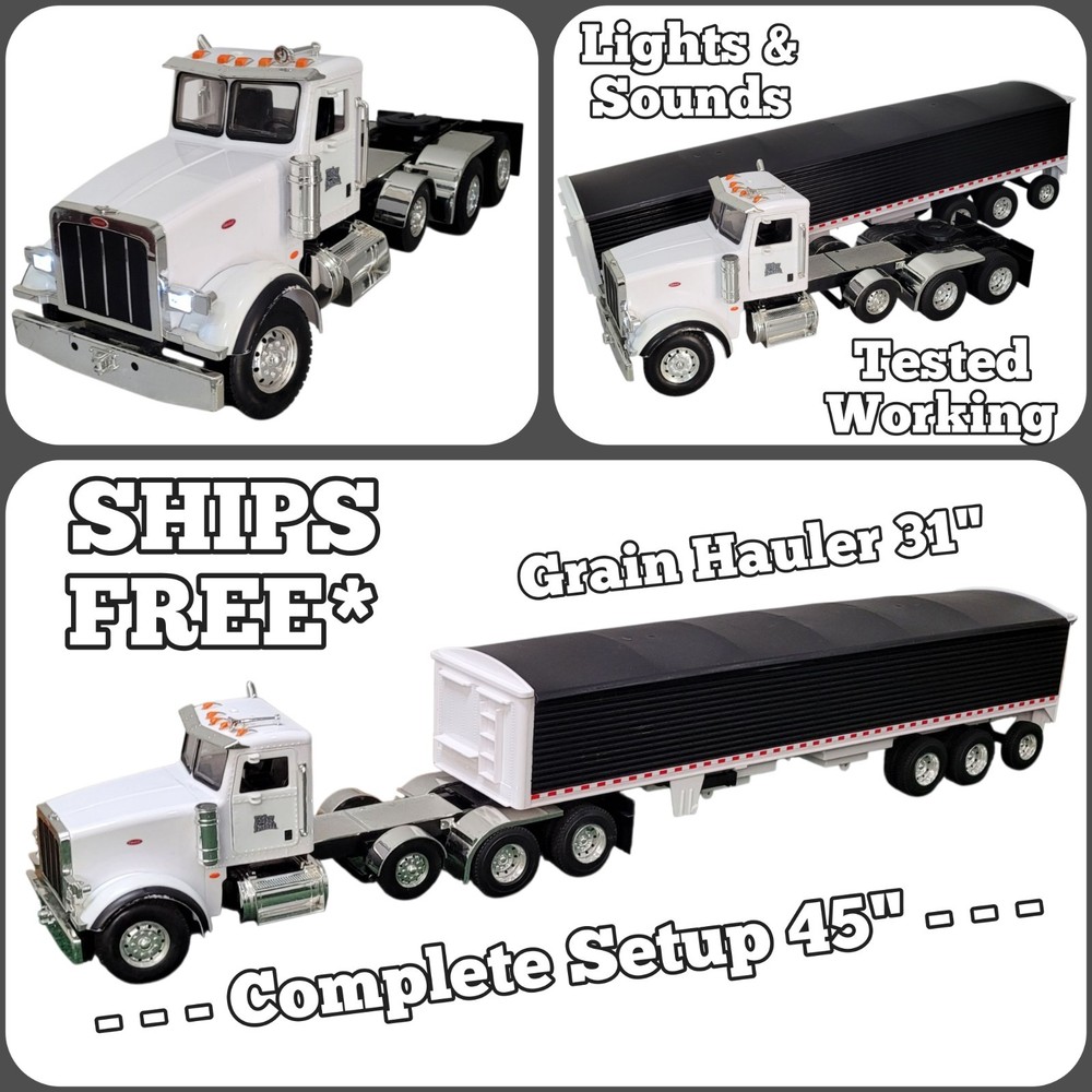 ERTL Big Farm 1:16 Peterbilt Semi Trailer BIG RIG Truck + Grain Hauler 45