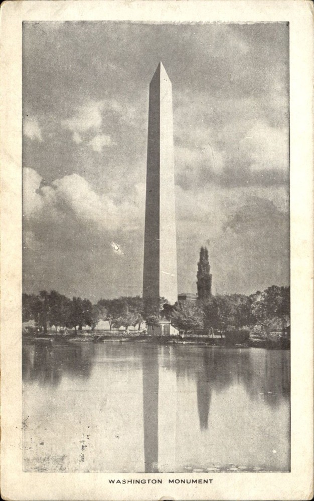 Washington Monument obelisk PRIVATE POST CARD ~ mailed Washington DC 1910