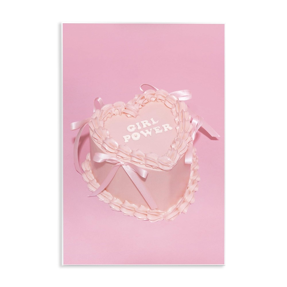 Pink Girl Power Cake Wall Plaque Art Design by LISH Creative