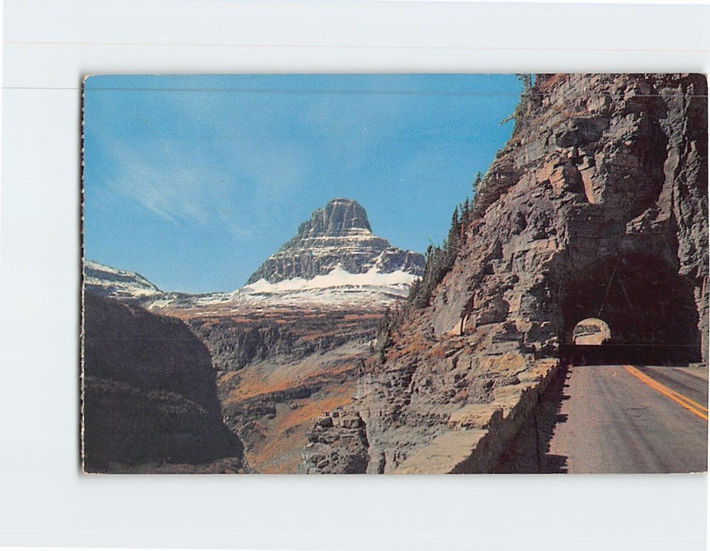 Postcard Mt. Clements Eastside Tunnel Glacier National Park Montana USA
