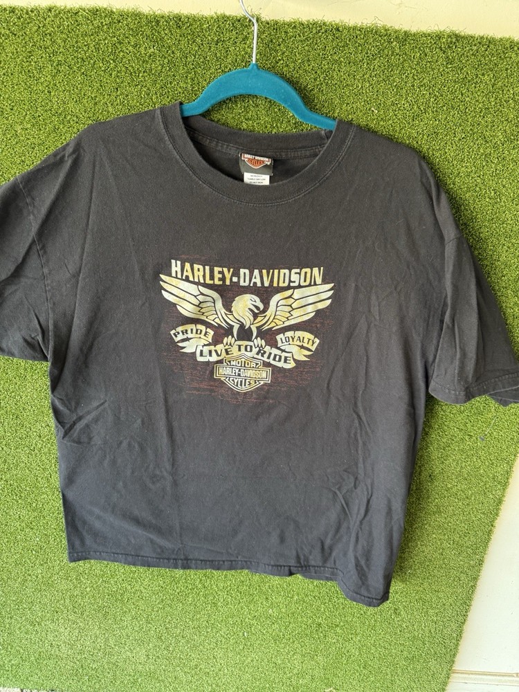 Harley Davidson Motorcycle Columbia SC Eagle Biker T Shirt Mens XL X-Large