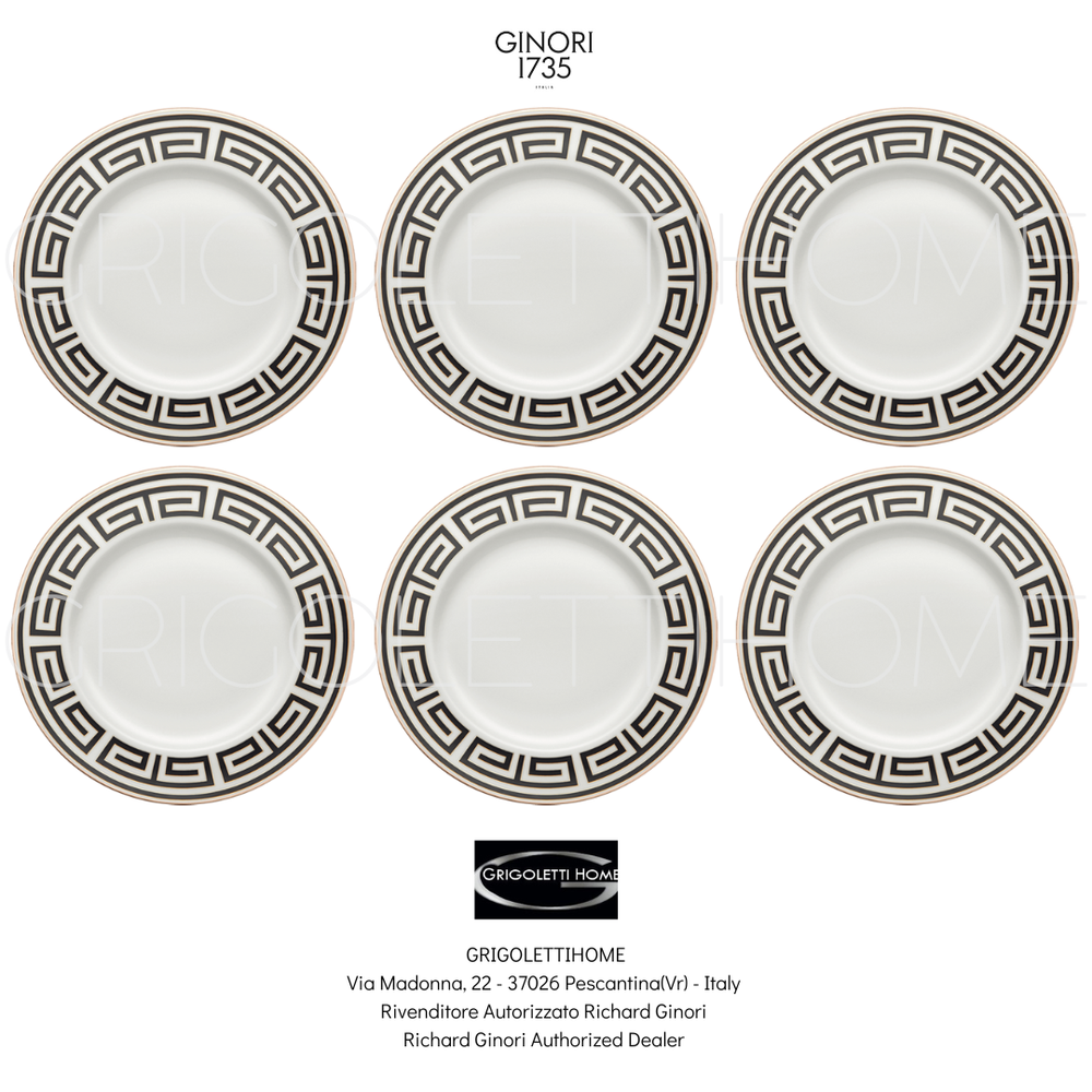 Richard Ginori - Labirinto Nero - 12 Dinner Plates cm 28 - Retailer