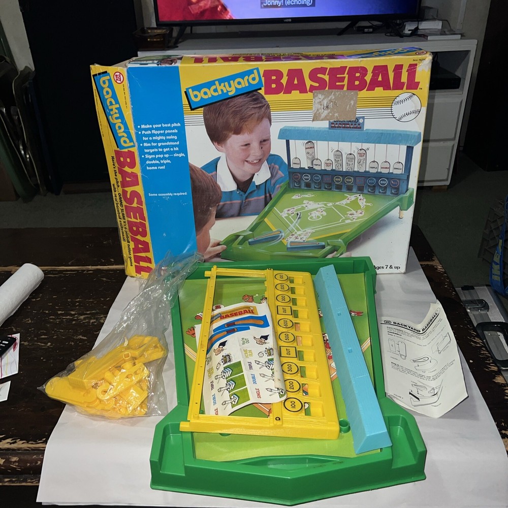 RARE 1988 TOYBIZ BACKYARD BASEBALL GRAND SLAM PINBALL GAME NEW OLD STOCK (READ)