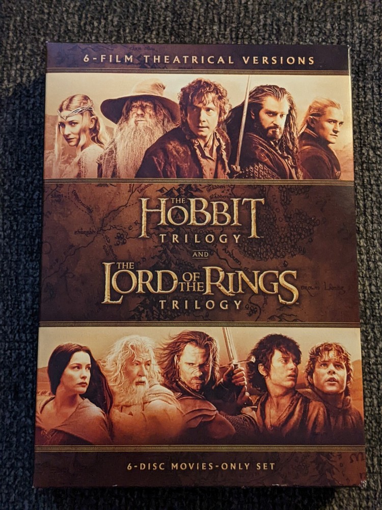 NEW Lord of the Rings Trilogy AND Hobbit Trilogy 6Film Theatrical Version Movies
