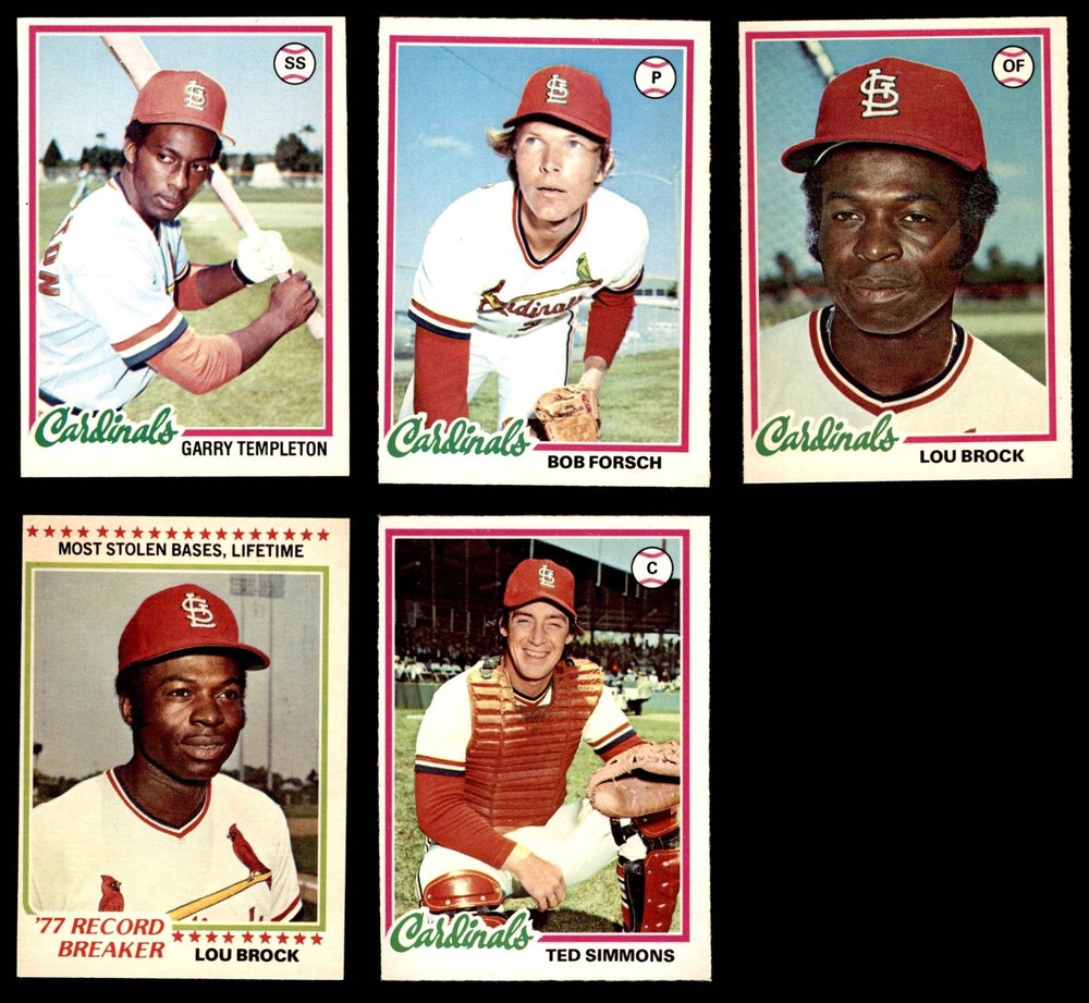 1978 O-Pee-Chee Cardinals Near Team Set 4.5 - VG/EX+ 6620417 (5 / 6 cards)