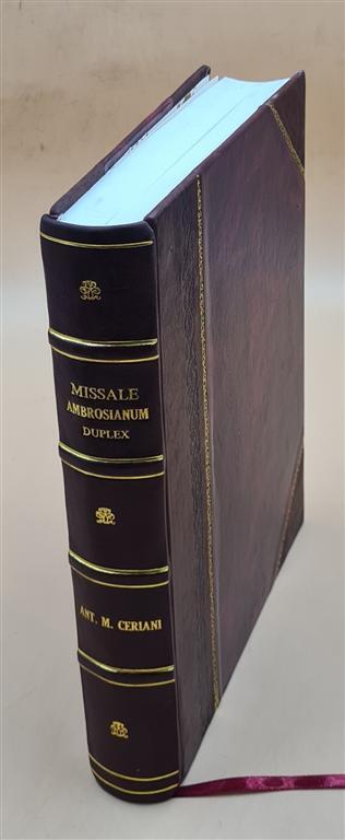 Ambrose Missal Duplex Leather Bound Edition Pustet Proprium De Tempore