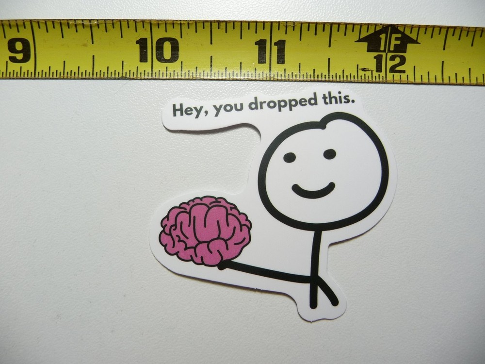 Funny Brain Sense Sticker Sarcastic Novelty Decal