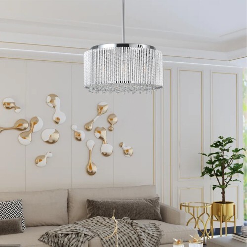 Modern Crystal Chandelier for Living-Room Round Cristal Lamp Luxury Home Decor