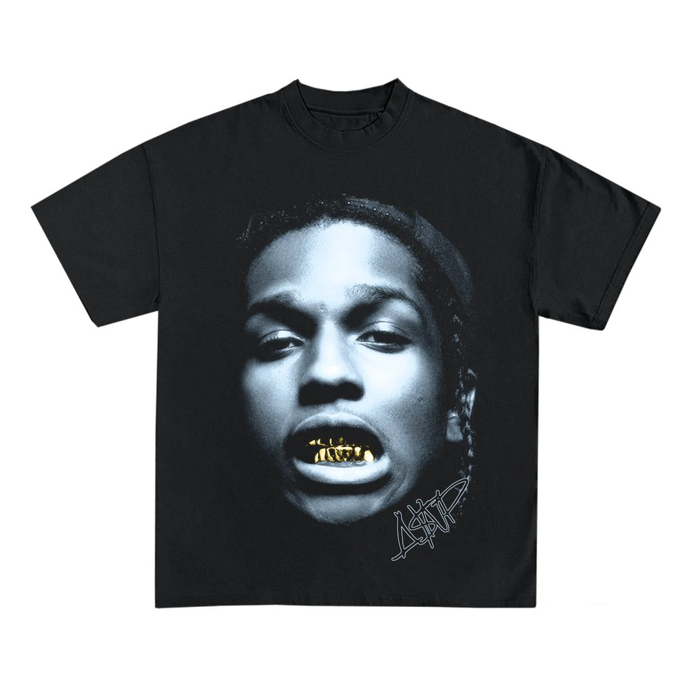 ASAP ROCKY Hip Hop Rap Heavy Cotton Black All Size Men Women Unisex Shirt D039