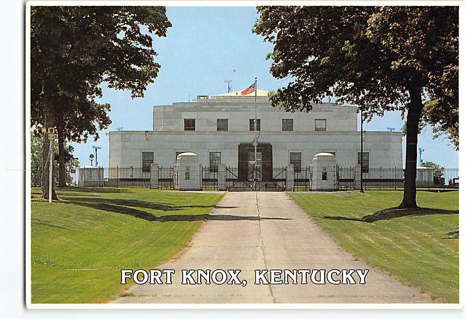 Postcard United States Gold Depository Fort Knox Kentucky USA