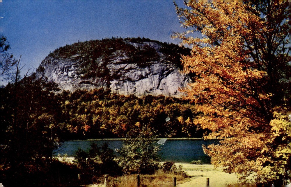 1955 White Horse Ledge Echo Lake North Conway NH Kodachrome Scenic Photo Postcar