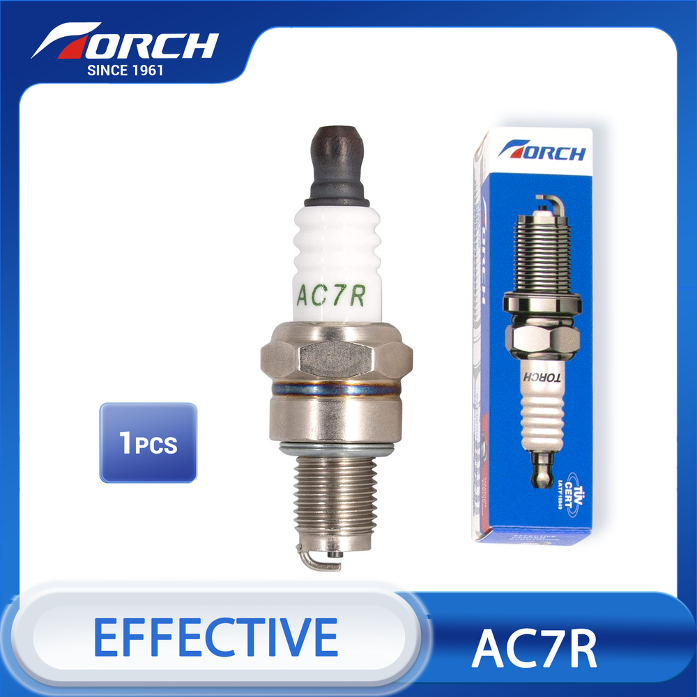 AC7R Solid Terminal Spark Plug Thread M10x1 Replacement for NGK 3066 CMR7H  Lawn