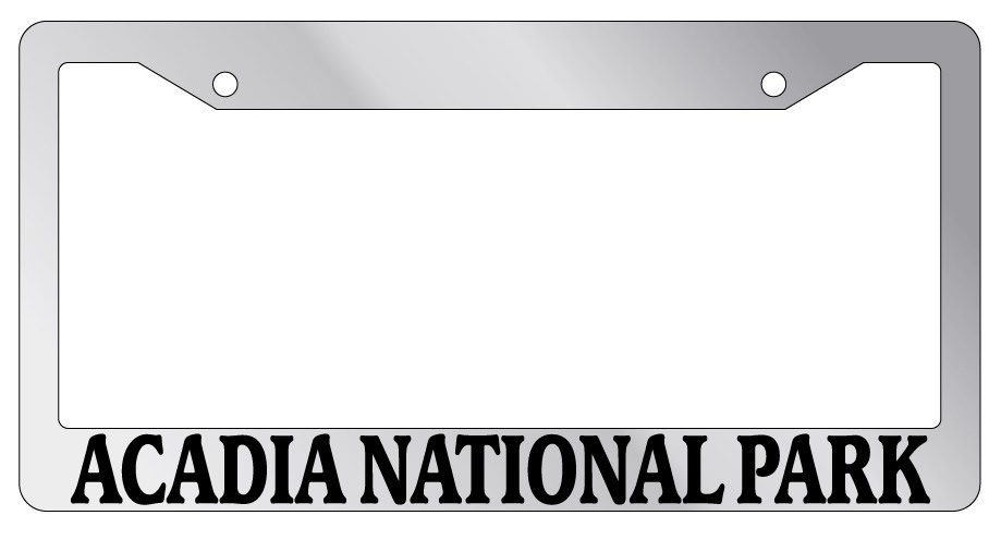 Chrome License Plate Frame Acadia National Park Auto Accessory 1040  -image