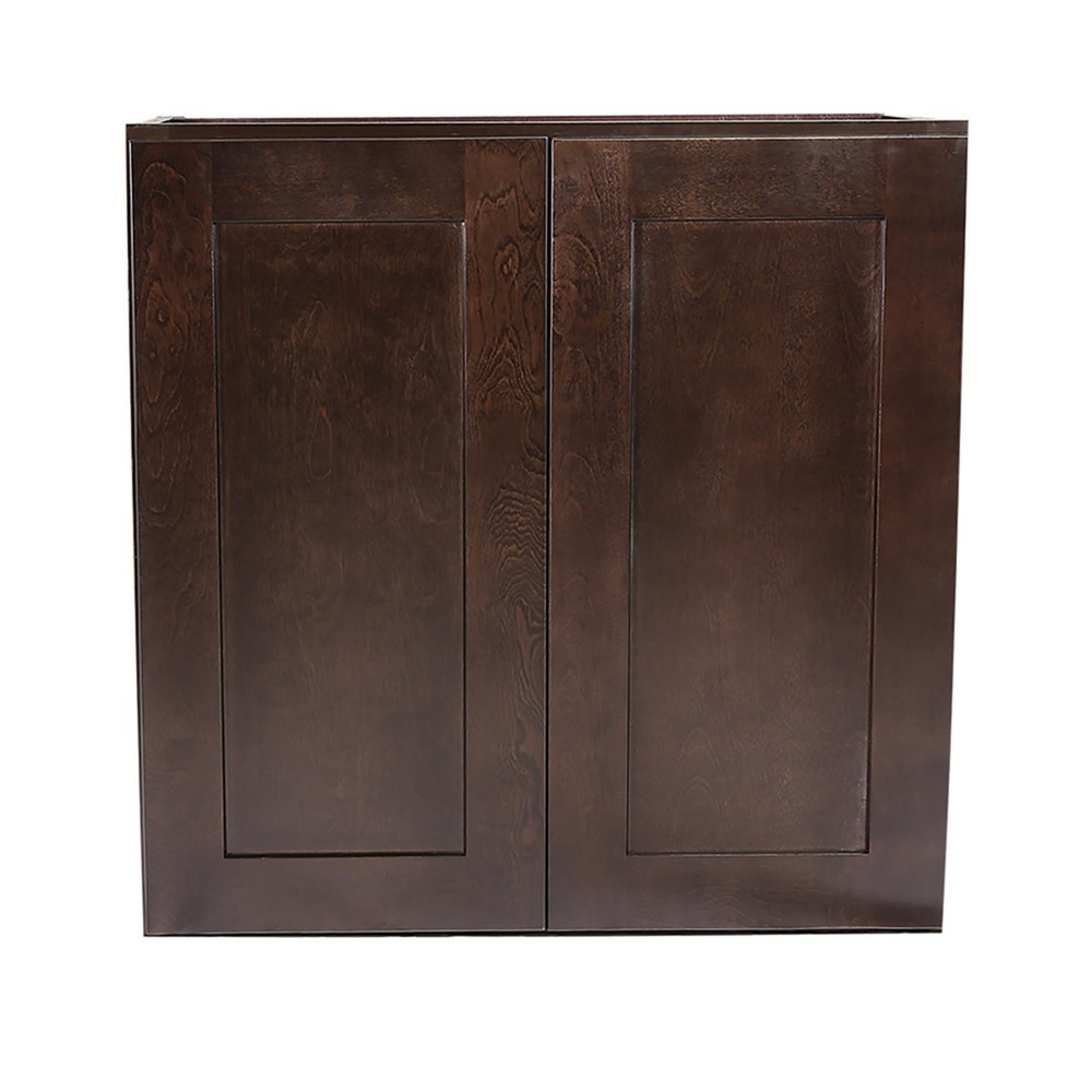 Espresso Brookings 30W 36H Double Door Kitchen Cabinet by Design House  