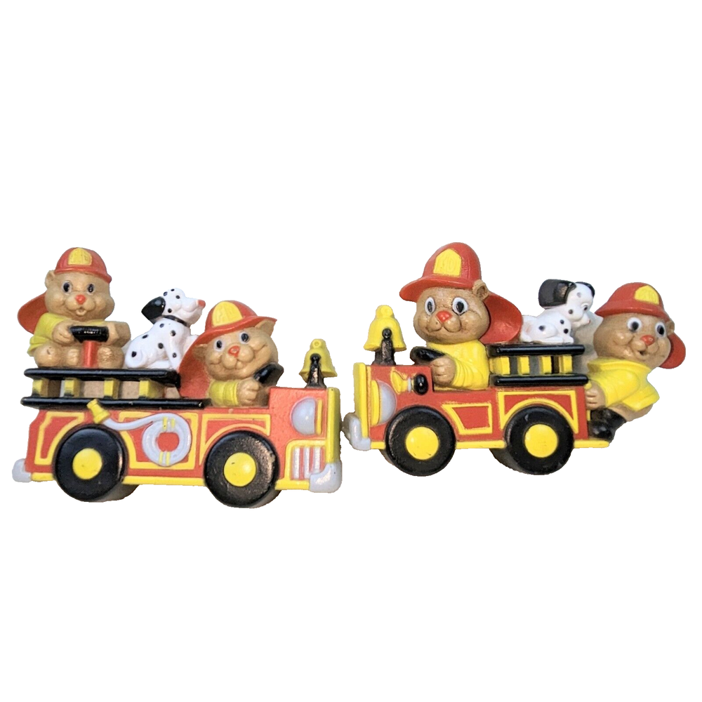 Home Interiors Fire Truck Wall Art Teddy Bear Fireman Fire Fighter Childs Room