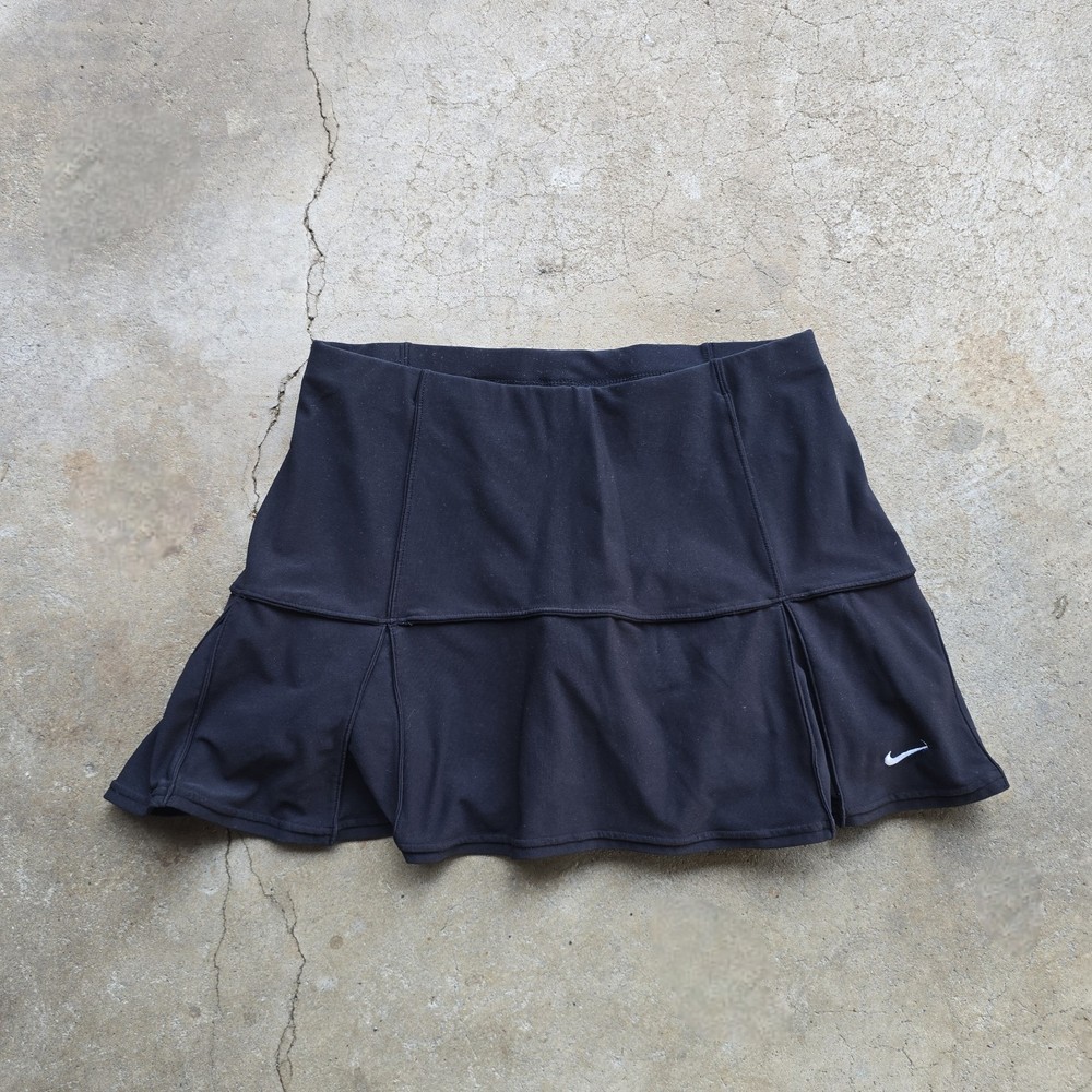 Nike Womens Tennis Skirt FitDry Skort Black Pleated Vintage Y2K Size S