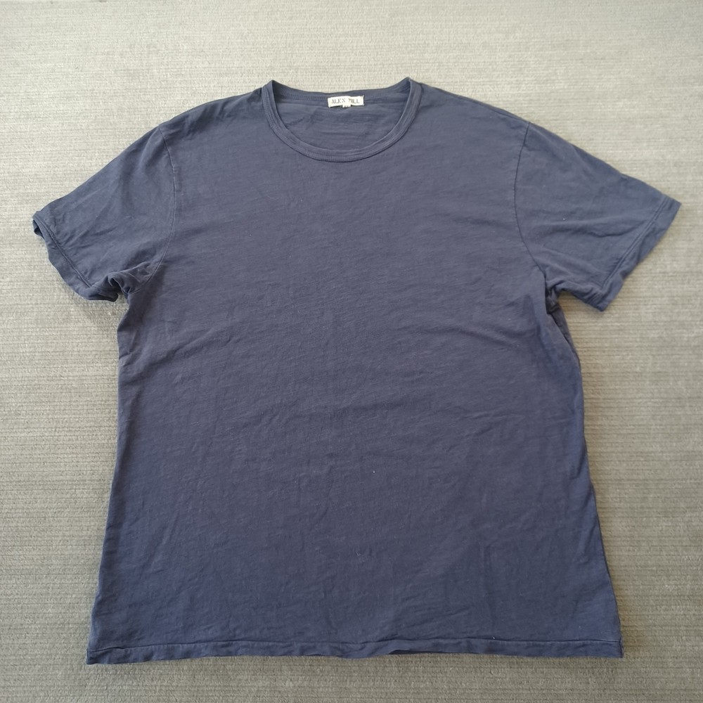 Alex Mill T-Shirt Mens XL Blue Cotton Short Sleeve Crew Basic Casual Heavyweight