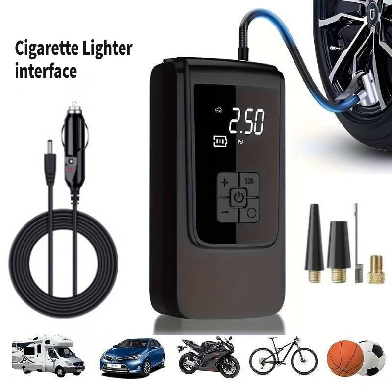 12V Portable Car Tire Inflator Air Compressor 150PSI for Auto Moto