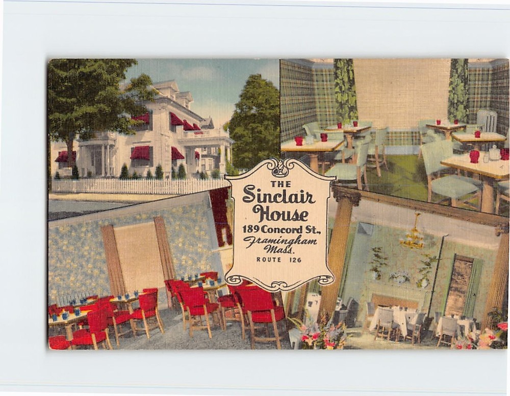 Postcard The Sinclair House Framingham Massachusetts USA