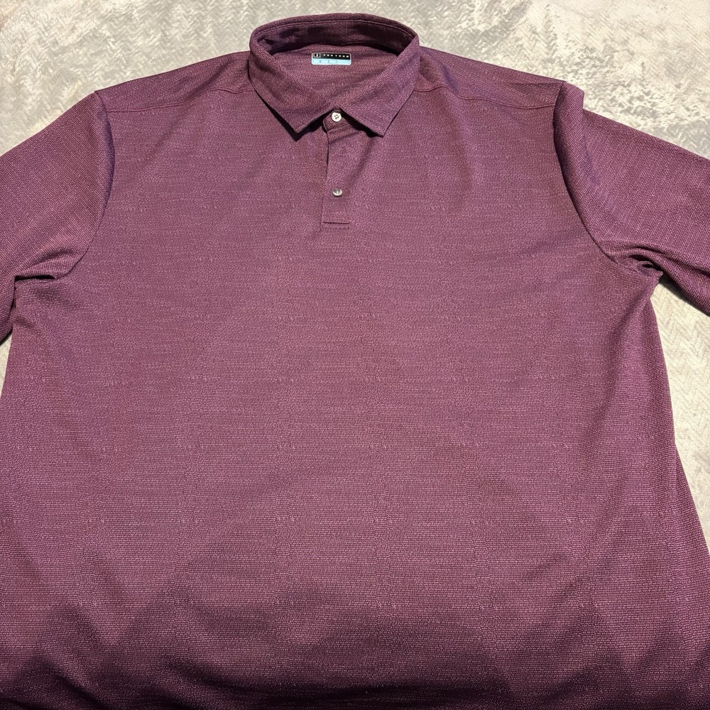 PGA TOUR Shirt Men's 3XLT Tall Purple Golf Polo Collared Pullover