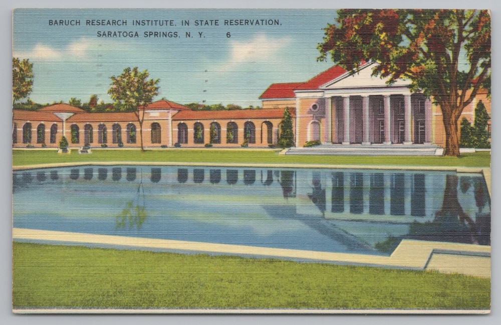 Linen~Baruch Research Institute Saratoga Springs New York~Vintage Postcard