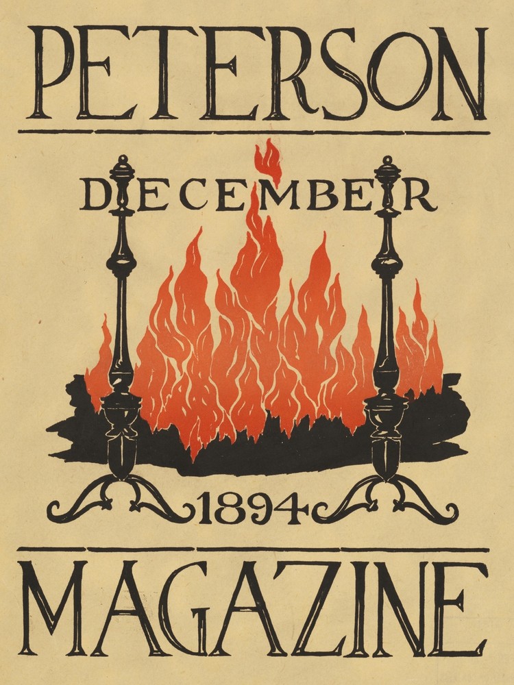 Vintage 1894 Fireplace Fire Magazine Cover Wall Art Decor Poster  