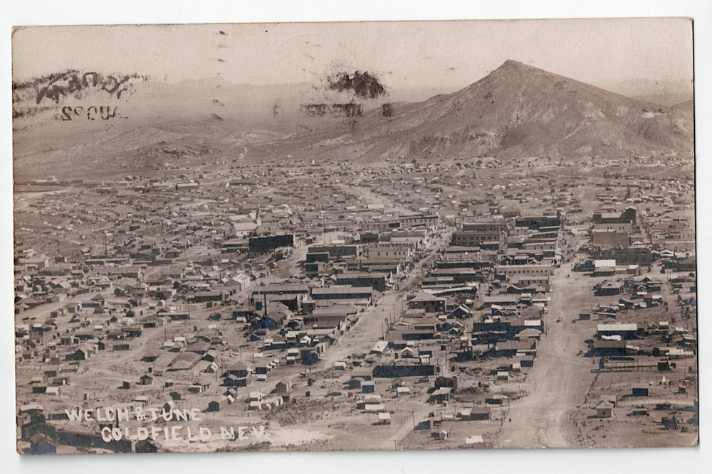 c1905 Goldfield Nevada Mining Town RPPC Early Street View Western Boom Era