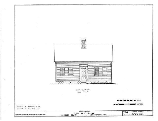 Photo:Killingworth Connecticut Kent Healy House 1800s East Elevation HABS