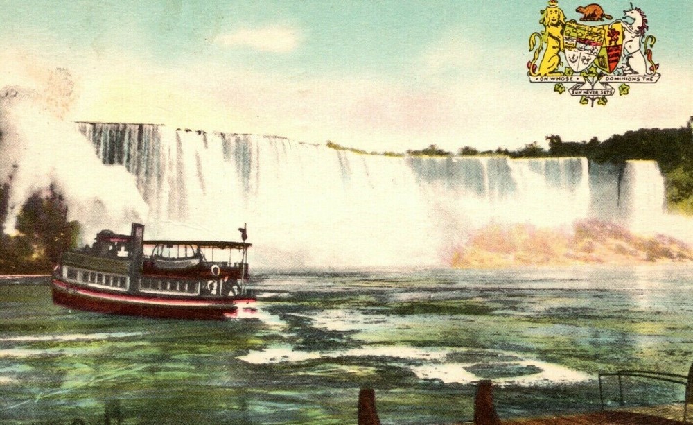 c1955 American Falls Niagara Maid of the Mist Canada Vintage Postcard
