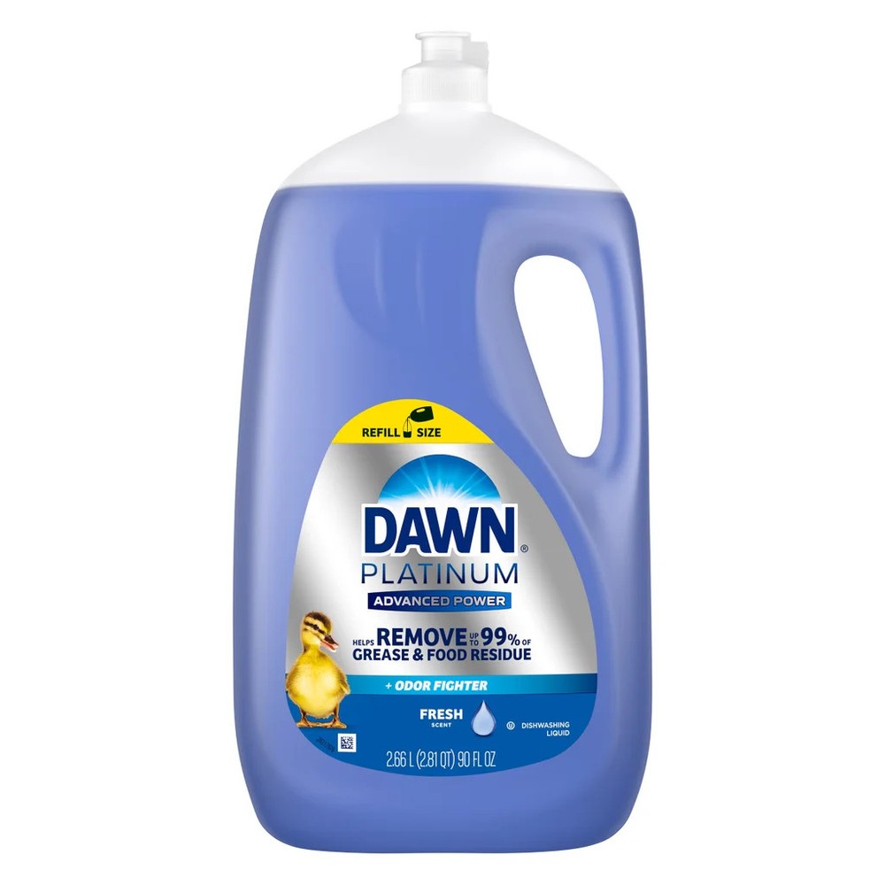 Dawn Platinum Dishwashing Liquid, Refreshing Rain - 90oz