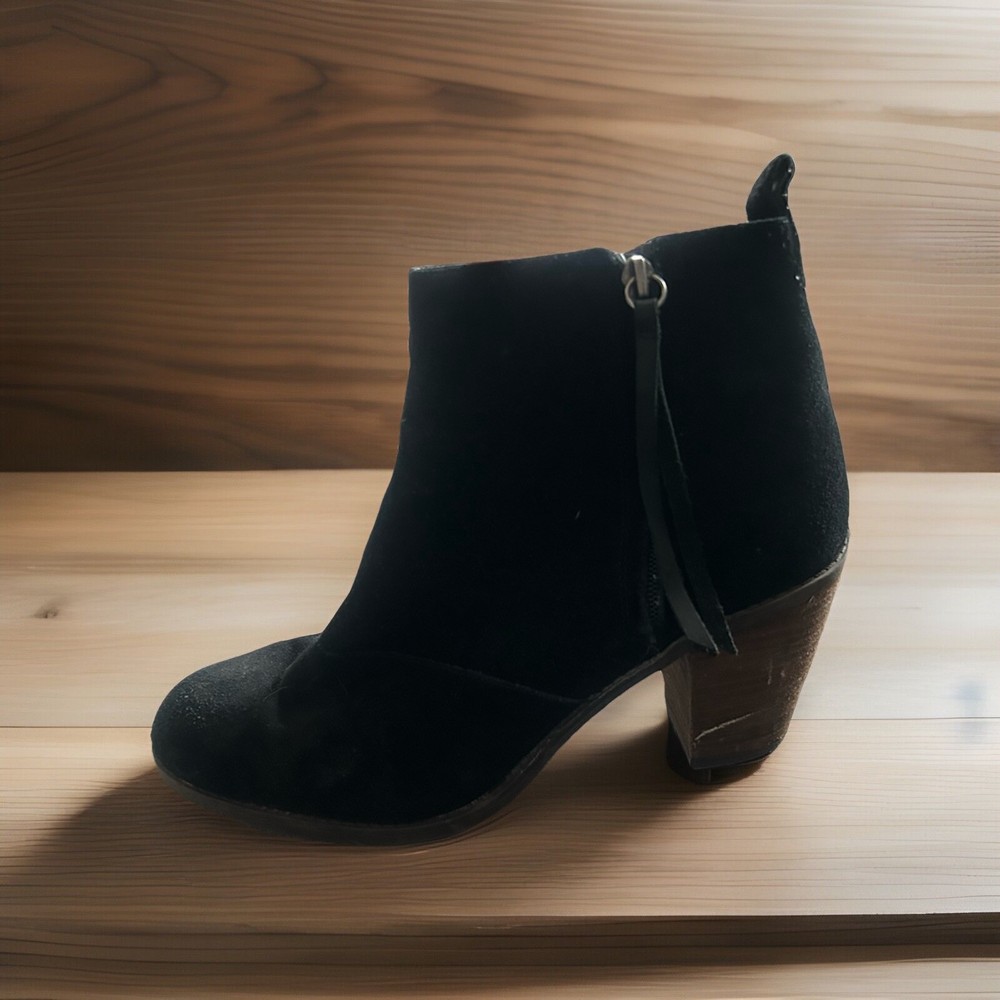 Black Suede Booties Size 10