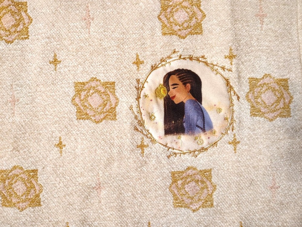 Disney Wish Asha and Star Chenille Throw Blanket, Fringe, 50