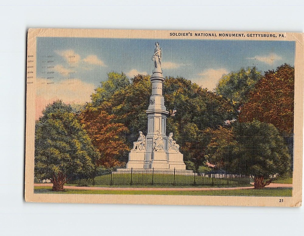 Postcard Soldier's National Monument Gettysburg Pennsylvania USA