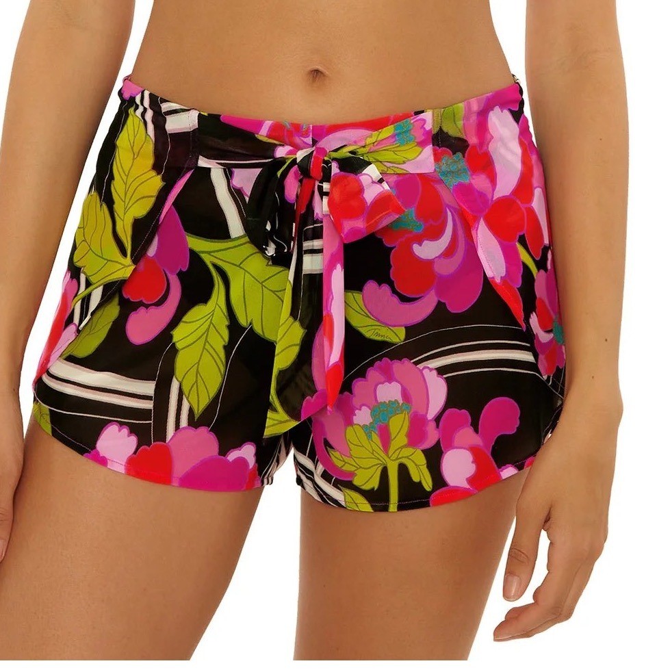 Trina Turk Wrap Cover-Up Short - Bougainvillea Women's Size Medium