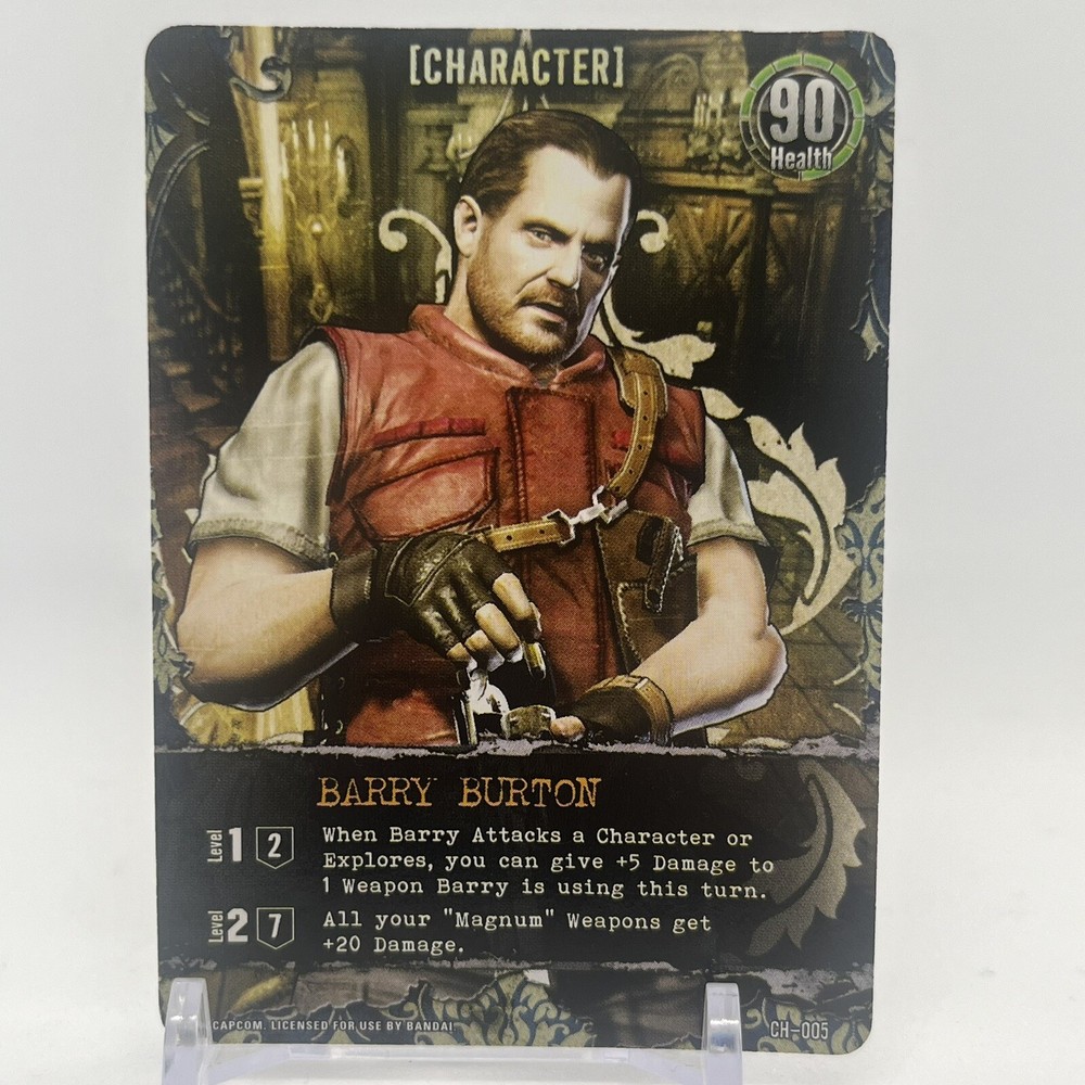 Barry Burton Card CH-005 for Resident Evil Deck Building Game by Bandai 2010