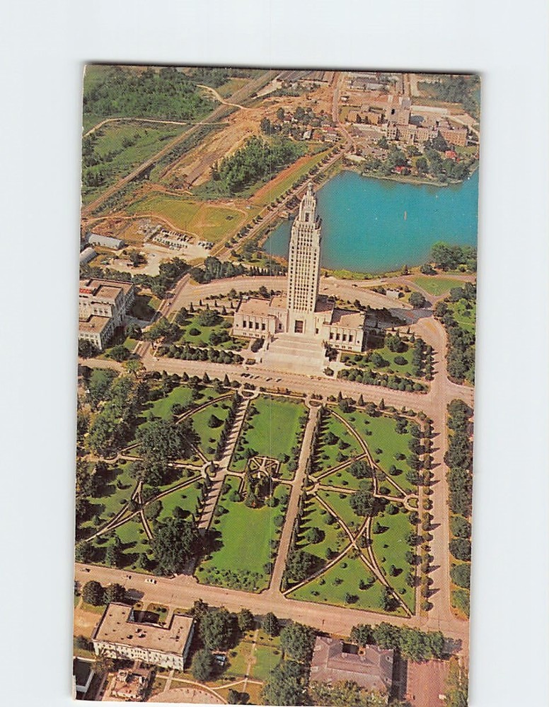 Postcard Aerial View State Capitol Baton Rouge Louisiana USA