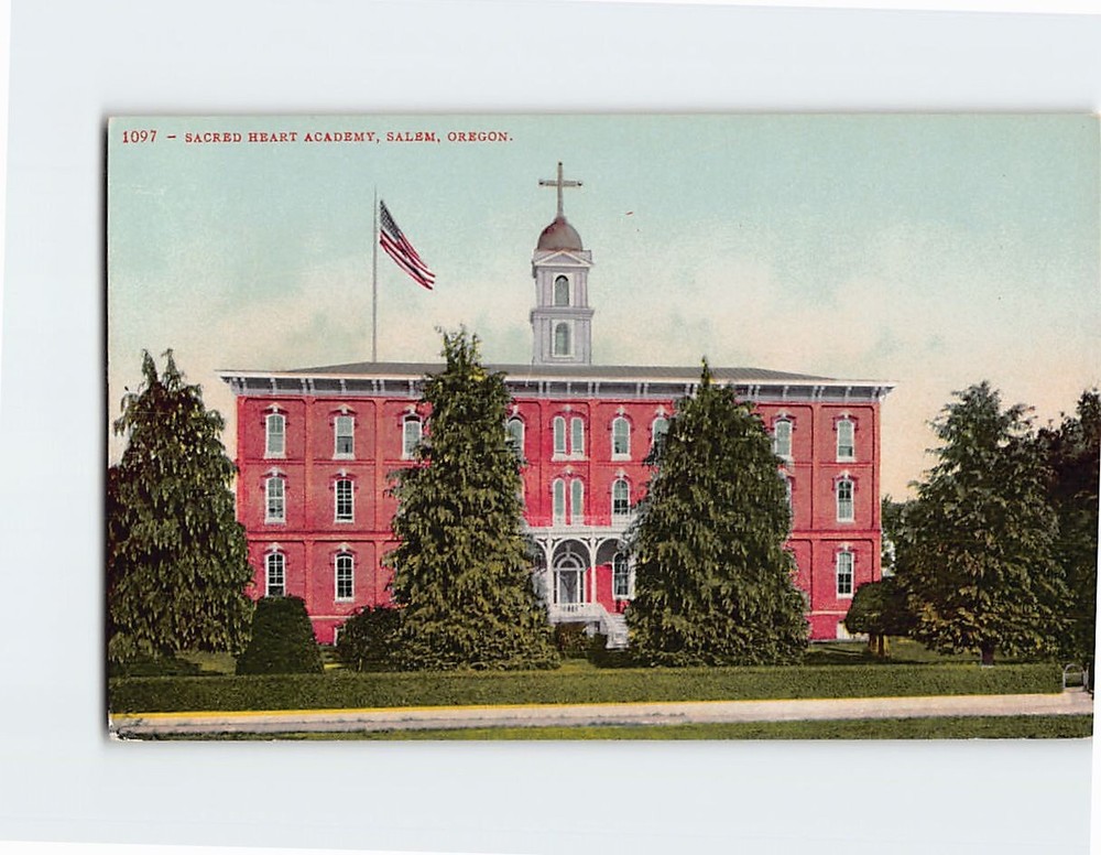 Postcard Sacred Heart Academy Salem Oregon USA