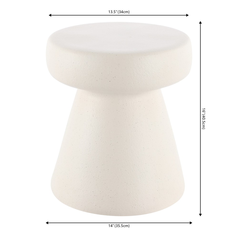 SAFAVIEH Kelsey Fully Assembled Ceramic Garden Stool for Elegant Outdoor and Indoor Decor