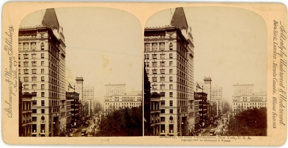 NEW YORK CITY SV - Broadway - Strohmeyer & Wyman 1890s