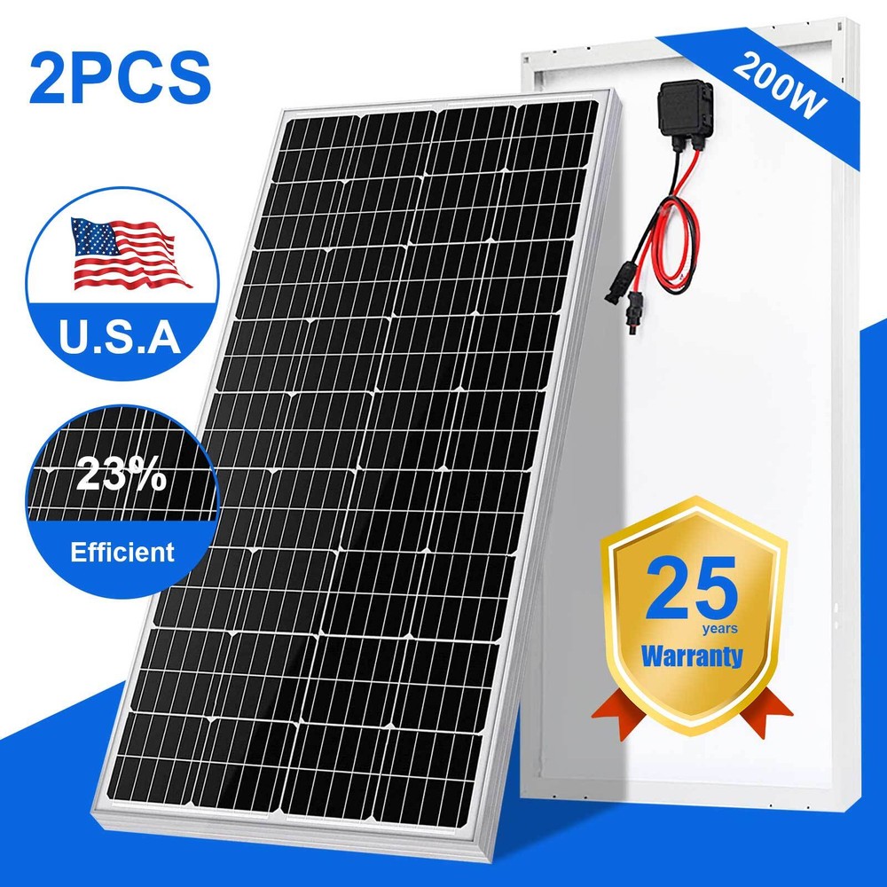 400W 12V Monocrystalline Solar Panel High Efficiency Dual 200W PV Module