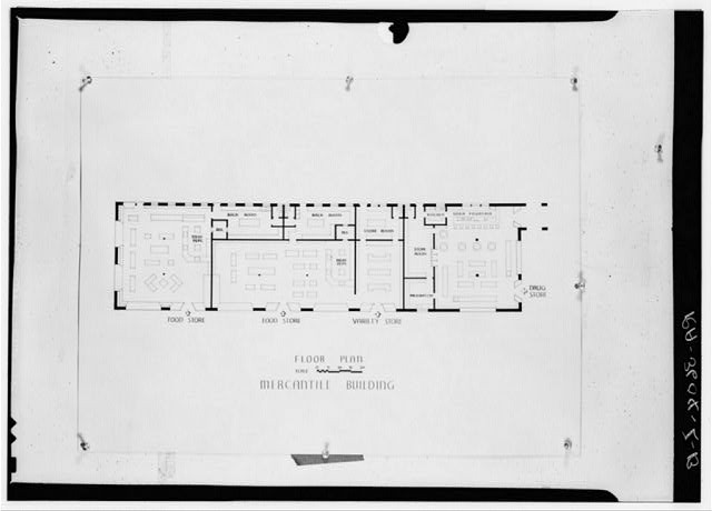 Photo:Greendale Wisconsin 1936 Mercantile Building Floor Plan