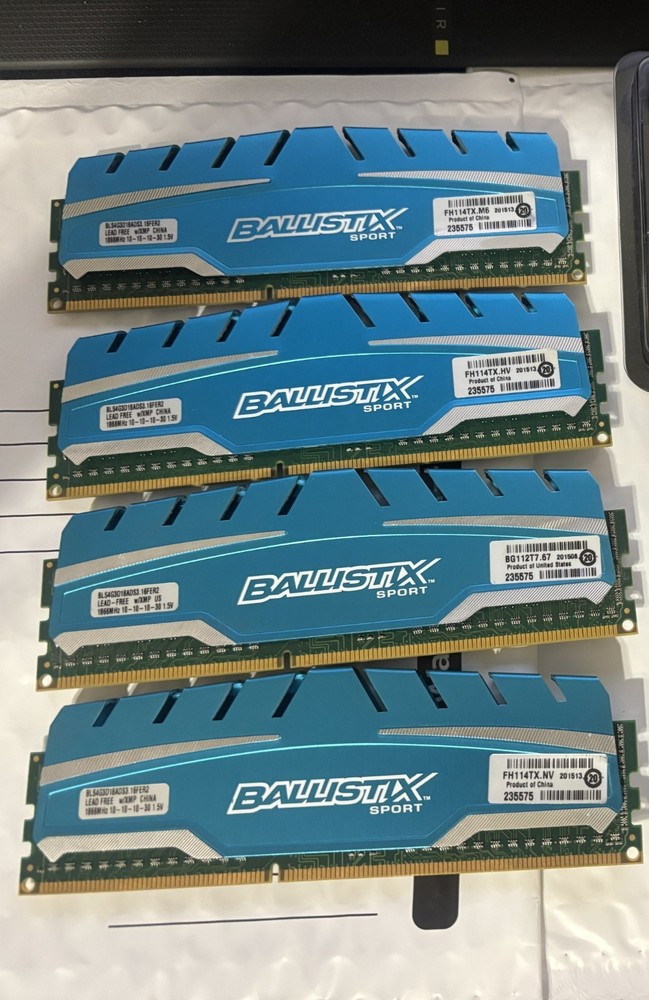 Ballistix Sport DDR3 Lot Bundle (Four Sticks of 4gb DDR3)
