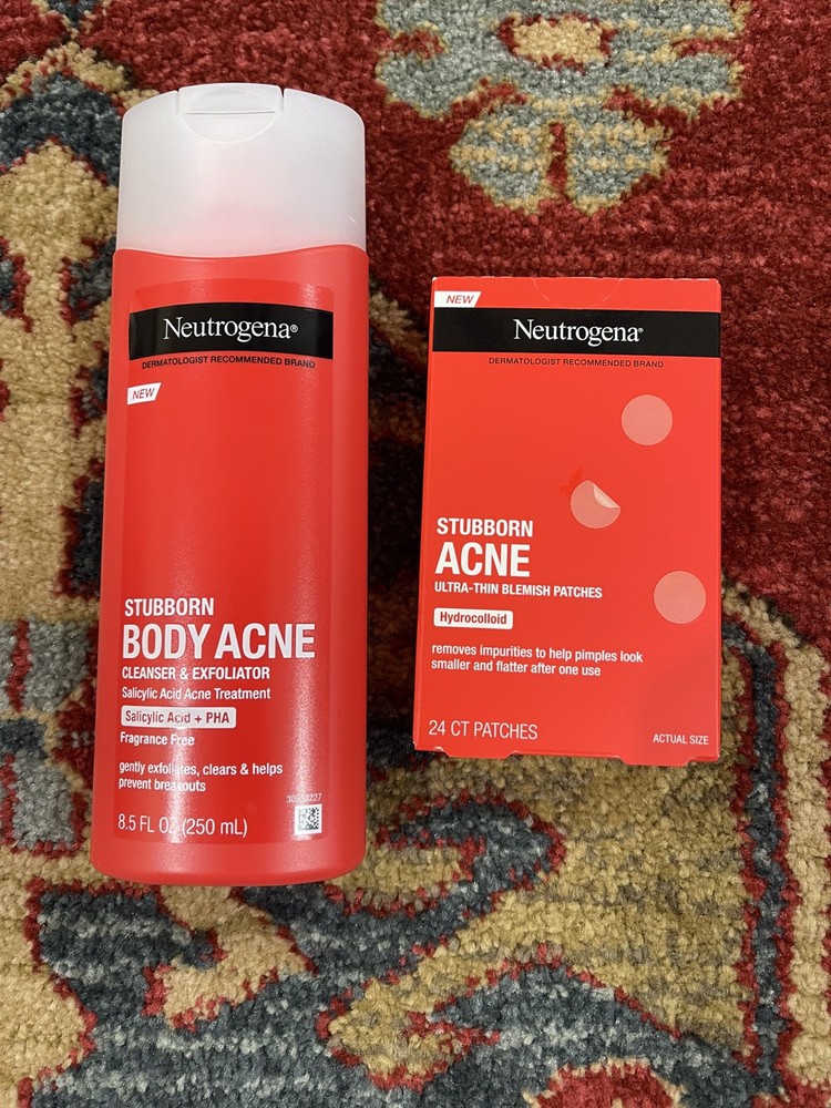 Neutrogena Stubborn Body Acne Cleanser & 24-Count Acne Patches  