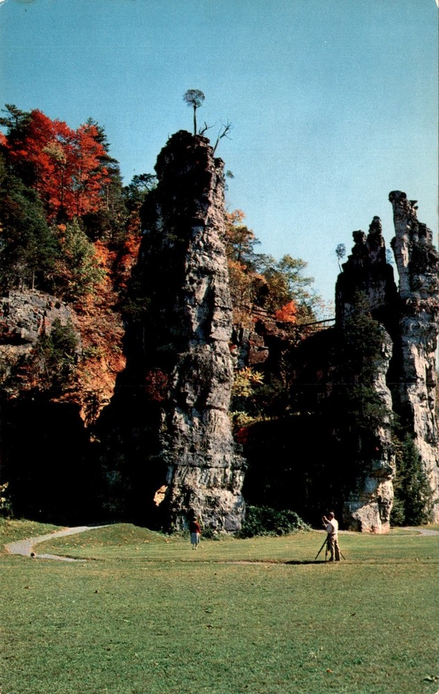 NATURAL CHIMNEYS, MT. SOLON, VIRGINIA, Towers, colorful Postcard