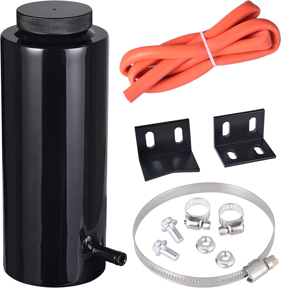 800ML Universal Radiator Coolant Catch Tank Kit Overflow Reservoir Aluminum