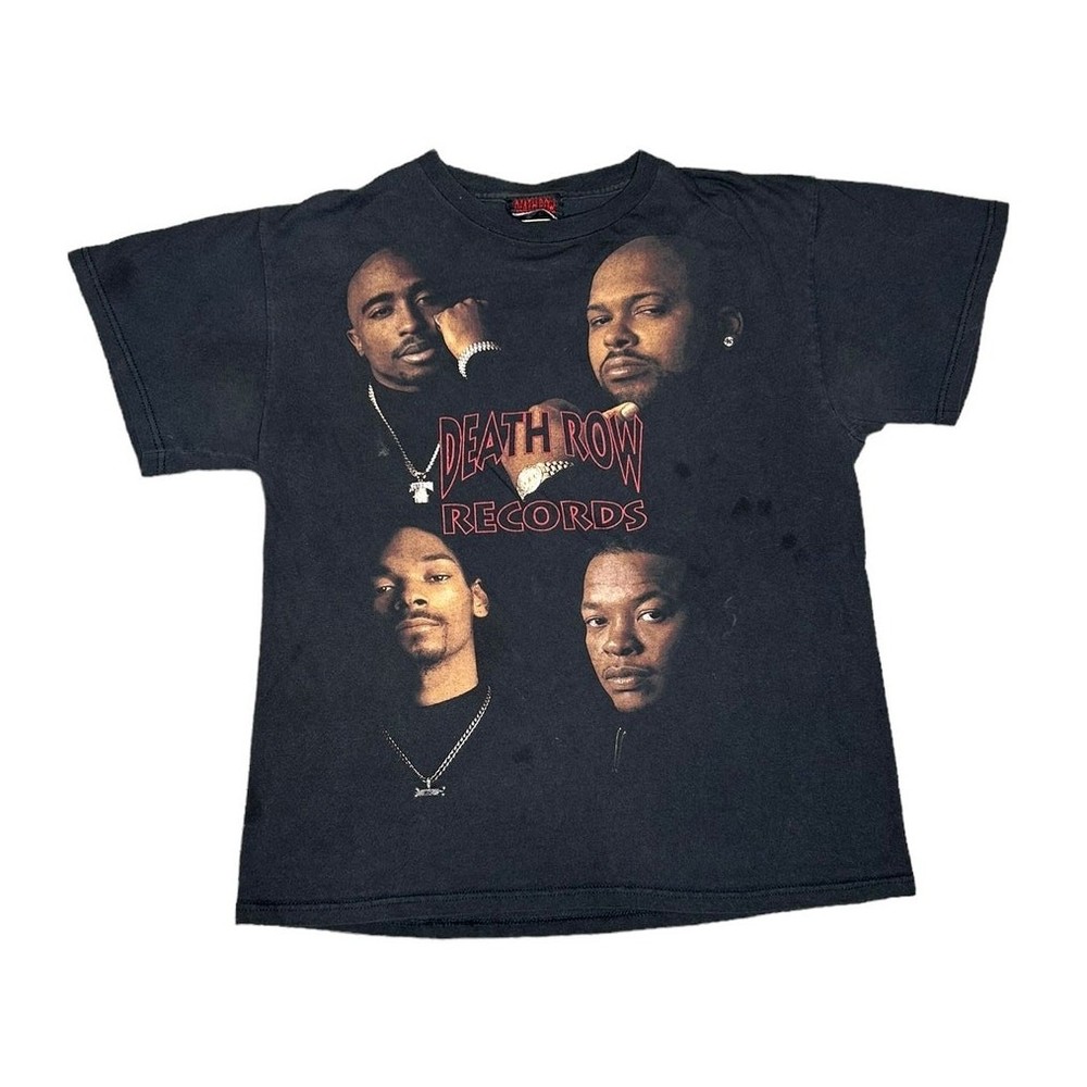 Vintage Y2k Death Row Records 2pac Snoop Dogg Dr. Dre Rap T-Shirt Size S