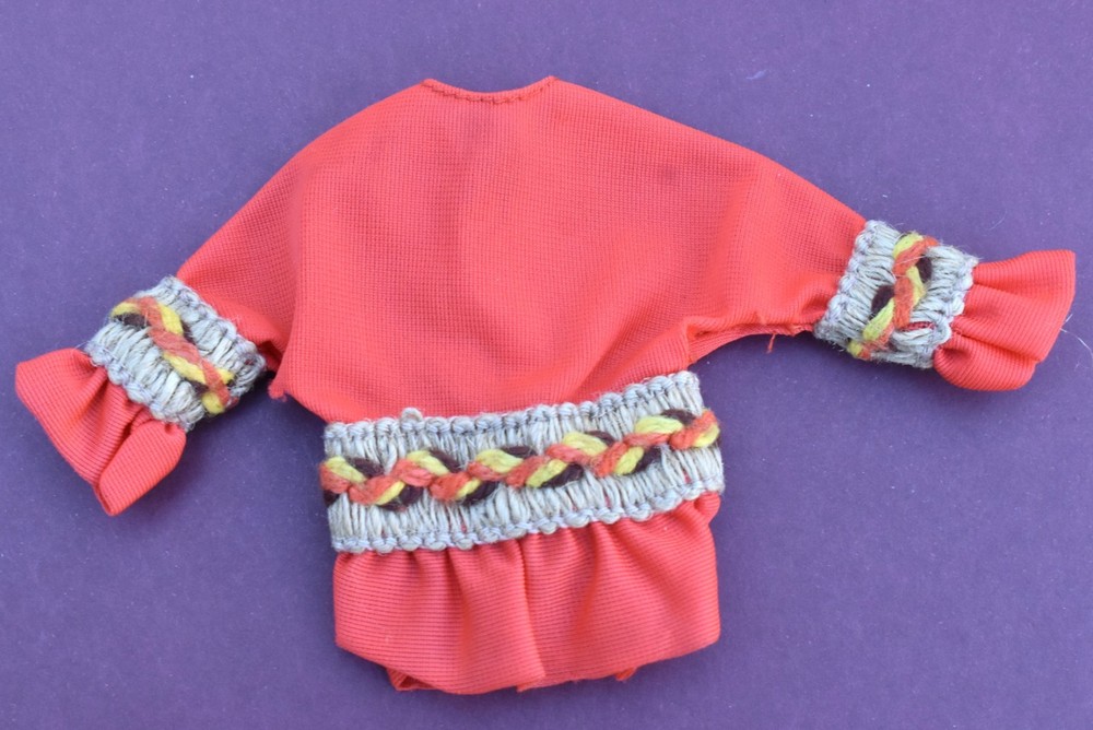 Barbie #3482 Peasant Pleasant 1972 Orange Blouse w Braid