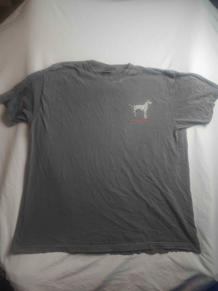 Sea Dog Shirt Mens XL Black Fighting Off Pandemics Pirate Dalmatian Daytona FL